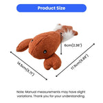 Summer Marine Life Series Lobster Style Squeaky Plush Dog Toy - GreenFur