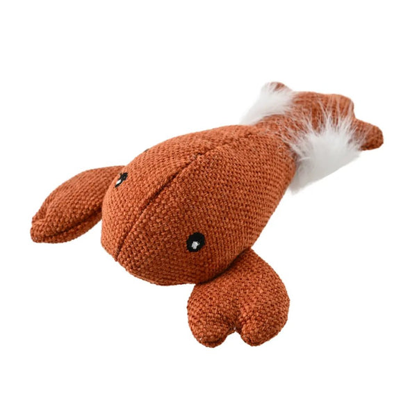 Summer Marine Life Series Lobster Style Squeaky Plush Dog Toy - GreenFur