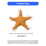 Summer Marine Life Series Starfish Style Squeaky Plush Dog Toy - GreenFur