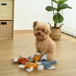 Summer Marine Life Series Stingray Style Rustling Plush Dog Toy - GreenFur