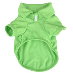 Summer Pet Clothing Candy Colored Dog Short Sleeve Polo Shirt - GreenFur