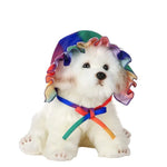 Summer Rainbow Lace - Up Pet Hat Sun Protection for Dogs and Cats - GreenFur