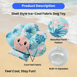 Summer Shell Style Floating Squeaky Ice - Cool Fabric Dog Toy - GreenFur