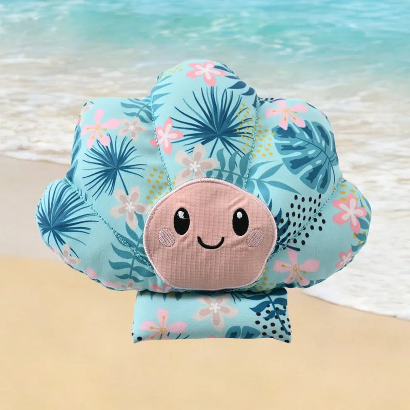 Summer Shell Style Floating Squeaky Ice - Cool Fabric Dog Toy - GreenFur