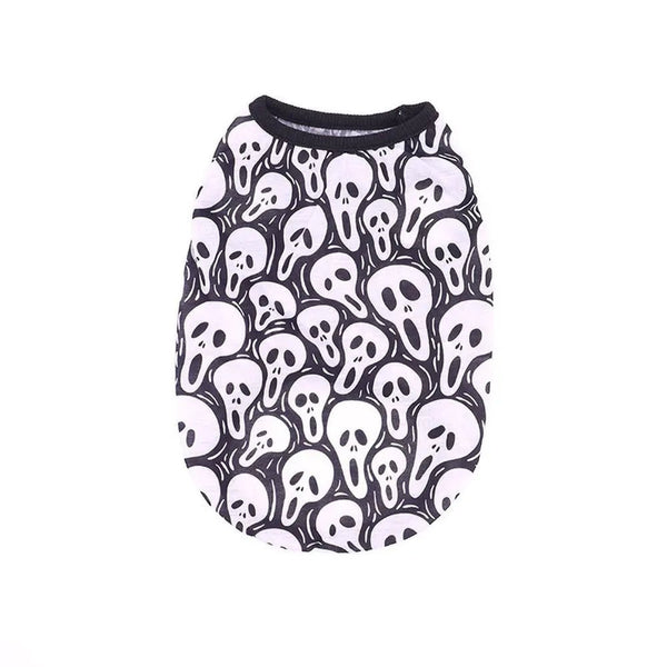 Summer Skeleton Design for Halloween Vests for Cats and Dogs - GreenFur
