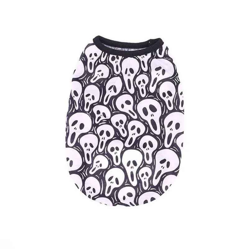 Summer Skeleton Design for Halloween Vests for Cats and Dogs - GreenFur