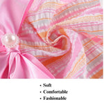 Summer Stripe Pet Skirt with Double Layered Hem Design - GreenFur