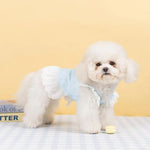 Summer Thin Floral Halter Dog Dress - GreenFur