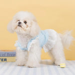 Summer Thin Floral Halter Dog Dress - GreenFur