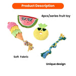 Summer Topic Dog Plush and Rope Toy Bundle Play Gift Set - GreenFur