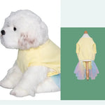 Summer Tulle Pet Dress with Rainbow Design for Dogs and Cats - GreenFur