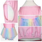 Summer Tulle Pet Dress with Rainbow Design for Dogs and Cats - GreenFur