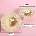 Sun Protection Straw Hat with Bow Knot for Cats - GreenFur