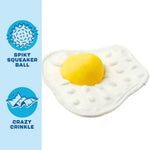 Sunny - side - up Egg Squeaky Plush Dog Toy - GreenFur