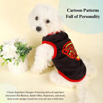 Superhero Print Color - Blocked Pet Vest for Small Dogs - GreenFur