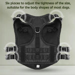 Tactical Dog Harness Vest Oxford Fabric for Large Dogs - GreenFur