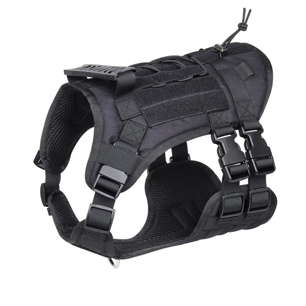 Tactical Dog Harness Vest Oxford Fabric for Large Dogs - GreenFur