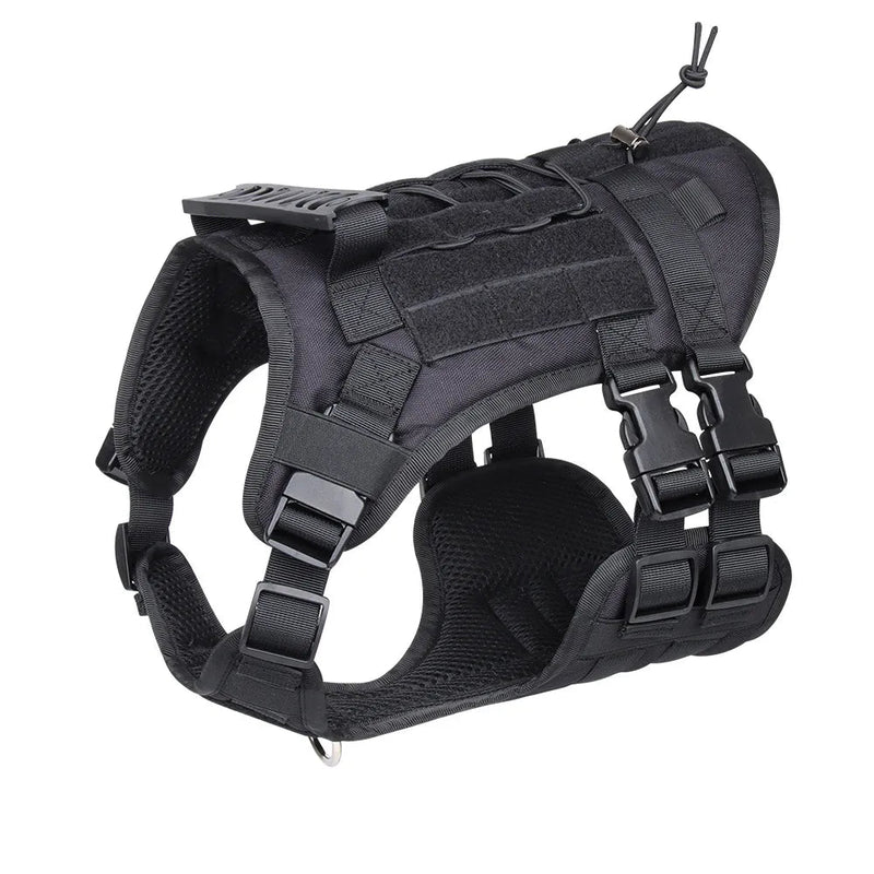 Tactical Dog Harness Vest Oxford Fabric for Large Dogs - GreenFur
