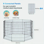 Tall Foldable Pet Playpen 8 Panel Fence 35in Tall for Small Dog and Poultry Enclosure - GreenFur