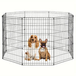 Tall Foldable Pet Playpen 8 Panel Fence 35in Tall for Small Dog and Poultry Enclosure - GreenFur