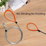Tangle - Free Durable Anti - Chew Steel Wire Leash for Dogs - 4.76mm Width - GreenFur