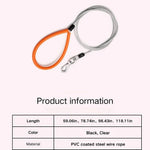 Tangle - Free Durable Anti - Chew Steel Wire Leash for Dogs - 4.76mm Width - GreenFur