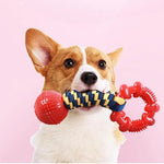 Teeth Cleaning TPR Rope Knot Toy for Dogs - GreenFur