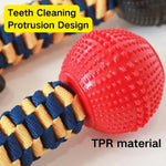 Teeth Cleaning TPR Rope Knot Toy for Dogs - GreenFur