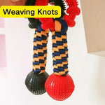 Teeth Cleaning TPR Rope Knot Toy for Dogs - GreenFur