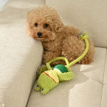 Tennis Ball Long Legs Funny Frog Shape Dog Toy - GreenFur