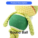 Tennis Ball Long Legs Funny Frog Shape Dog Toy - GreenFur