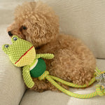 Tennis Ball Long Legs Funny Frog Shape Dog Toy - GreenFur