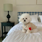 Thick Warm Winter Apparel Fleece Heart Sweatshirt for Small Dogs - GreenFur