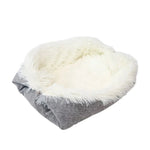 Thickened 2 - in - 1 Foldable Washable Plush Pet Bed - GreenFur