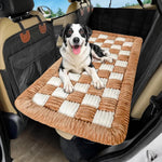 Thickened Checkered Pattern Polyester Fabric Car Seat Pet Mat - GreenFur