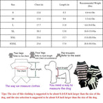 Thickened Cotton Striped Winter Pajamas with Fleece Lining for Small to Medium Dog - GreenFur