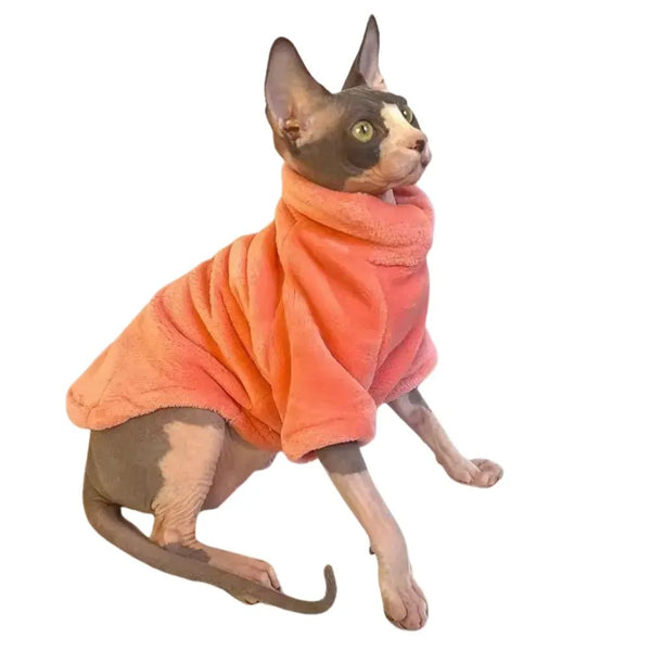 Thickened Double - Sided Fleece Clothing for Hairless Cats - GreenFur