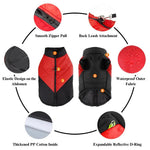 Thickened Warm Cotton Vest for Pets Waterproof Adjustable Jacket - GreenFur