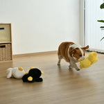 Three - Color Assorted Cute Duckling Style Plush Dog Toy with Squeaker - GreenFur