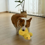 Three - Color Assorted Cute Duckling Style Plush Dog Toy with Squeaker - GreenFur