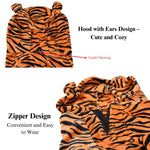Tiger Pattern Warm Hoodie for Large Dogs - GreenFur