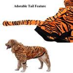 Tiger Pattern Warm Hoodie for Large Dogs - GreenFur