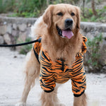 Tiger Pattern Warm Hoodie for Large Dogs - GreenFur