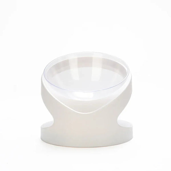 Tilted Cat Bowl Ergonomic Raised Feeding Dish Neck Protection Pet Bowl - GreenFur