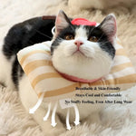 Tiramisu Soft Adjustable Pet Recovery Collar for Cats - GreenFur