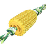 Toothbrush Clean Teeth Interactive Corn TPR Dog Chew Toys - GreenFur