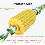 Toothbrush Clean Teeth Interactive Corn TPR Dog Chew Toys - GreenFur