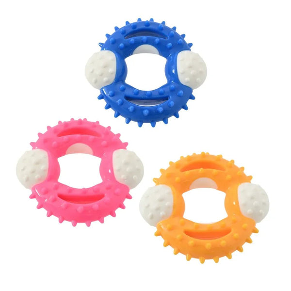 Tough Circular Nylon Chew Pet Teeth Cleaning Toy - GreenFur