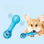 TPR Bone Chew Toy with Sound Dog Tooth Cleaning Stick - GreenFur