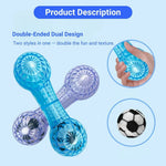 TPR Bone Chew Toy with Sound Dog Tooth Cleaning Stick - GreenFur